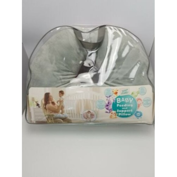 Little Journey Feeding and Support Pillow Pink With Extra Plush Cover Blue Green - Picture 5 of 9